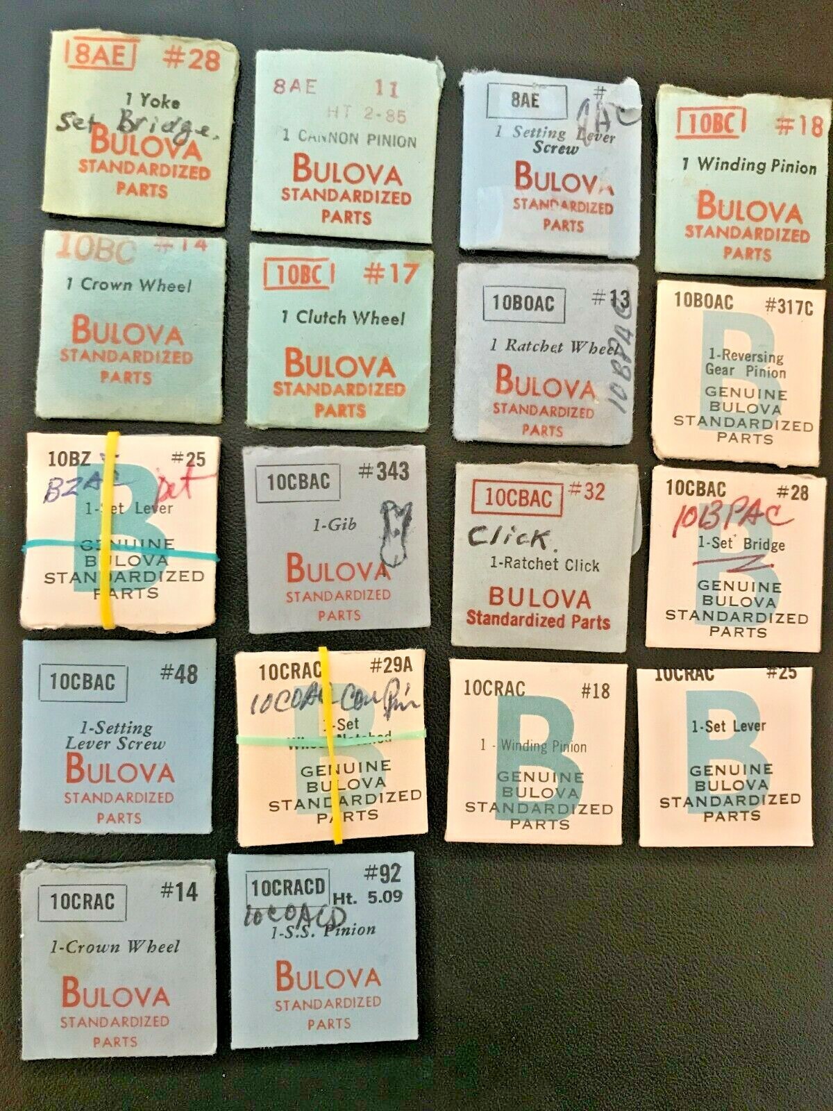 Bulova 8AE, 10BC, 10BOAC, 10BZ, 10CBAC, 10CRAC, 10CRACD Parts. See dropdown
