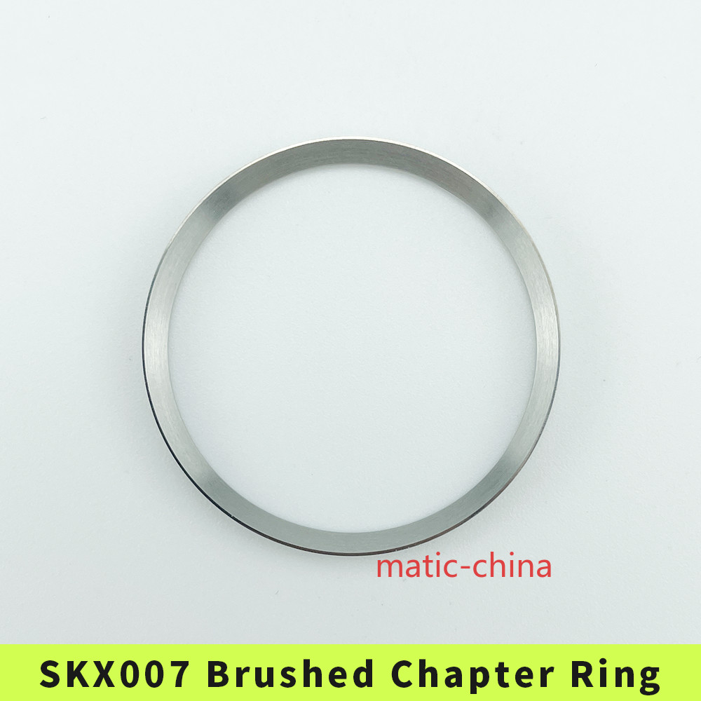 HQ SKX007/SKX009/SRPD Chapter Ring Brushed Finish StainlessSteel Unmarked Silver