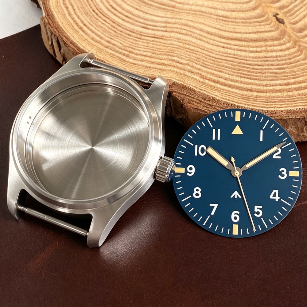 39mm Titanium/Stainless Steel 200m Diver Pilot Watch Case For NH35 ETA2824 VH31
