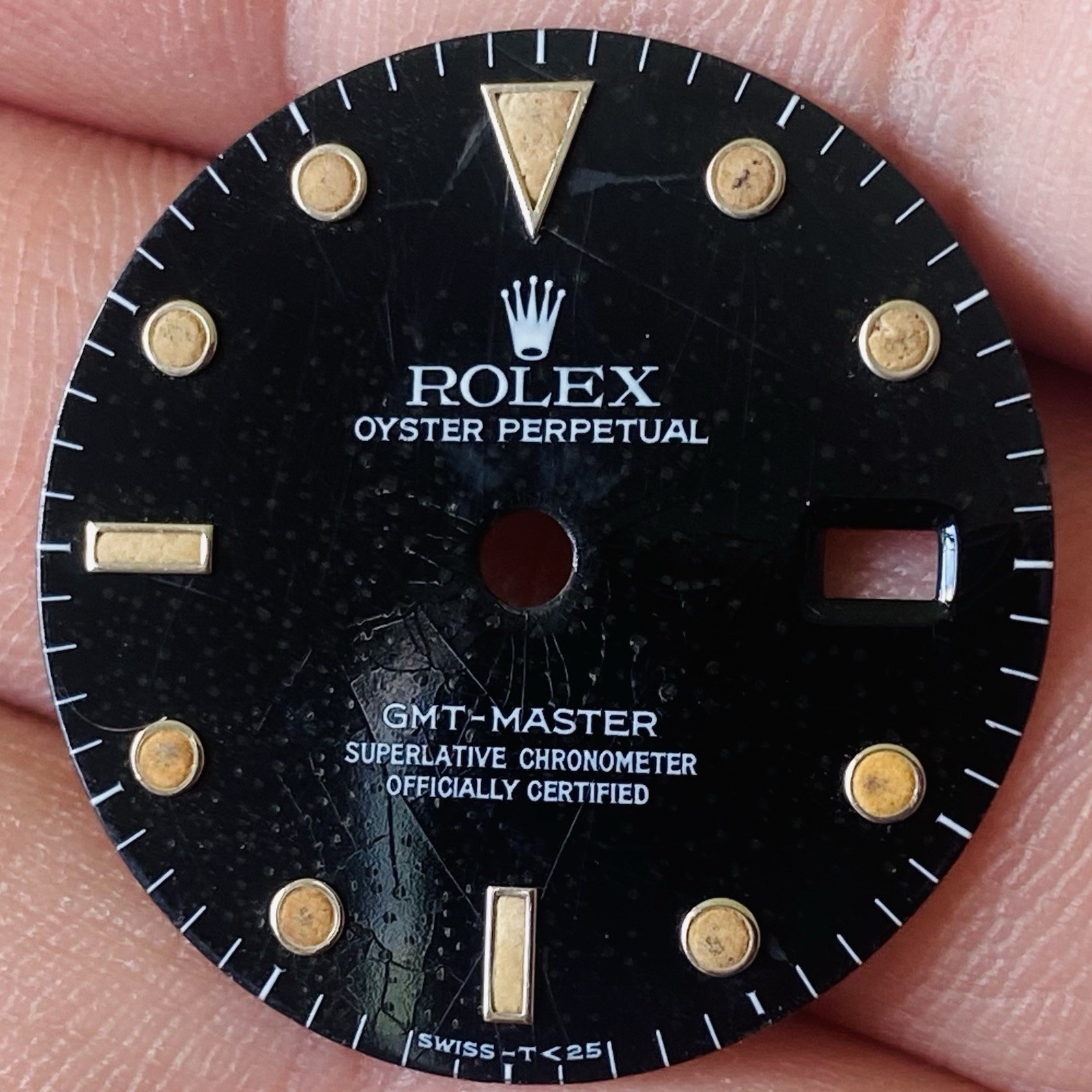 Rolex Rare Spider Transition Dial ” No Date ” For Gmt Master Model Ref 16750
