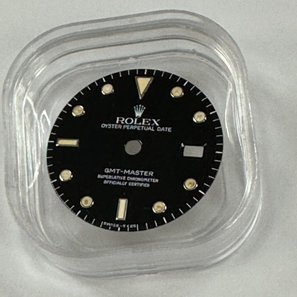 RARE ORIGINAL Vintage Rolex GMT-MASTER Black GLOSSY SPIDER Dial Never Refinished
