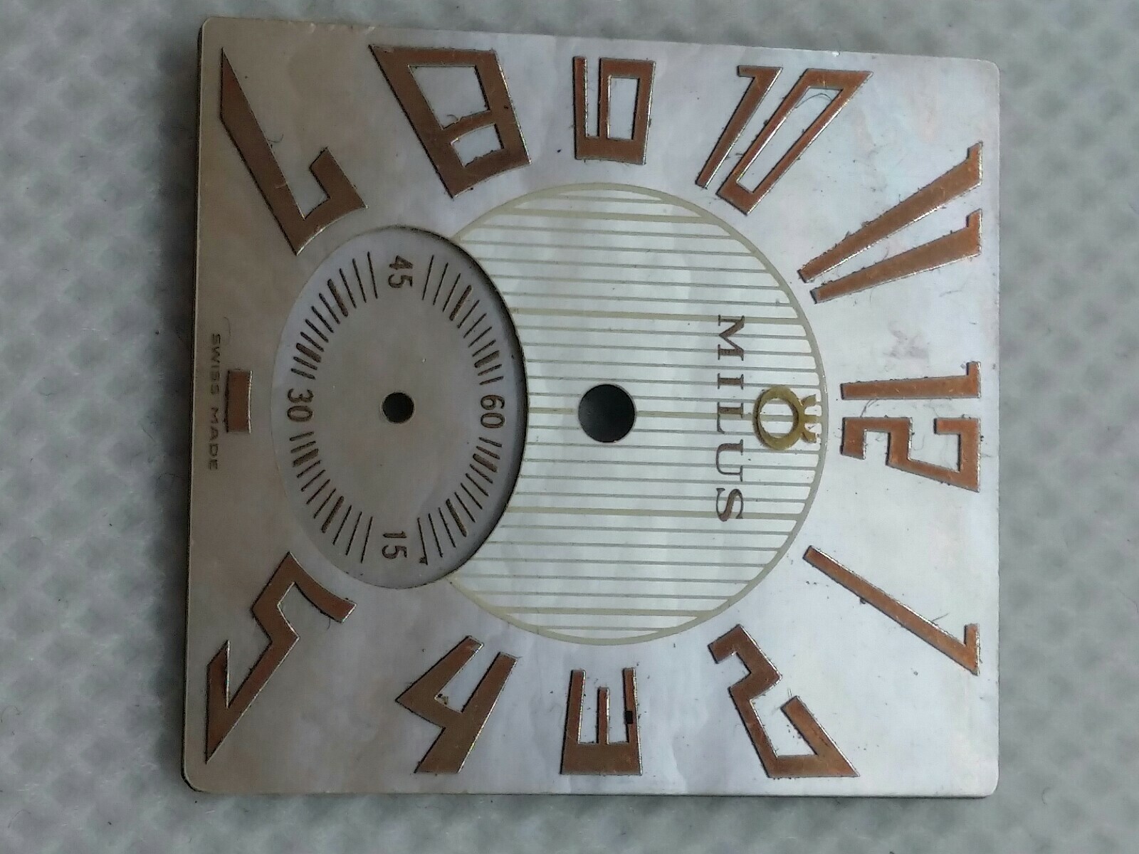 Milus dial watch 23 mm x 25 mm for parts or repair or collections