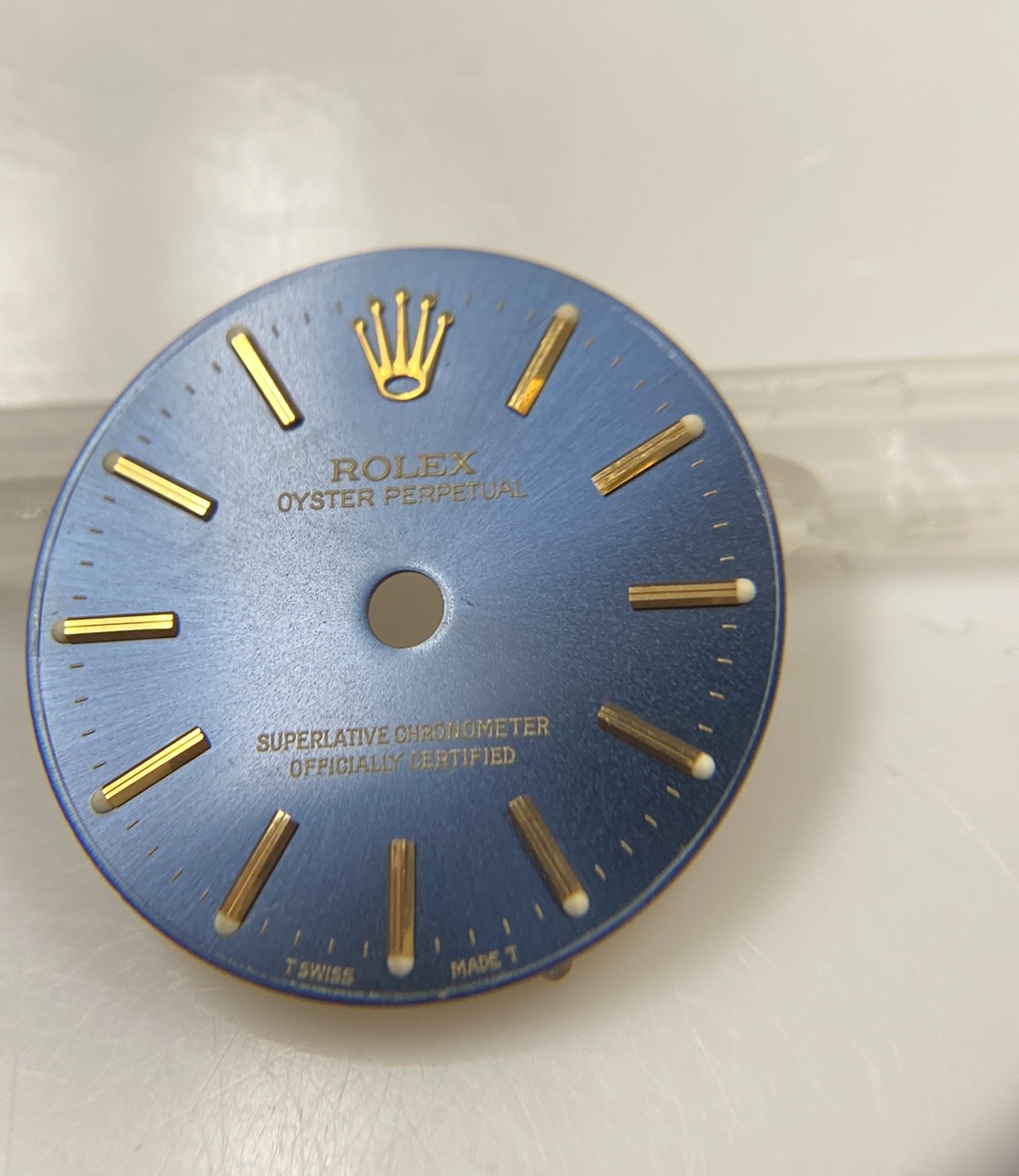 Genuine Rolex 24mm Oyster Perpetual Cal. 2130/2230 Blue/Gold Dial
