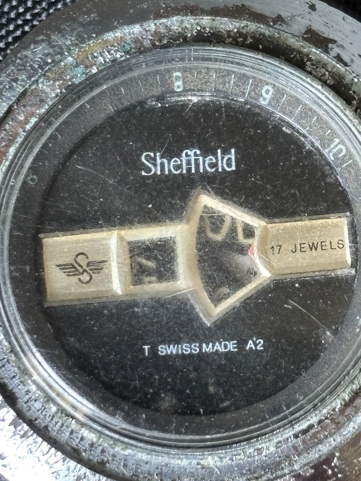 Vintage Sheffield Jump Hour Digital Watch Movement 17J Swiss 100M Parts Repair
