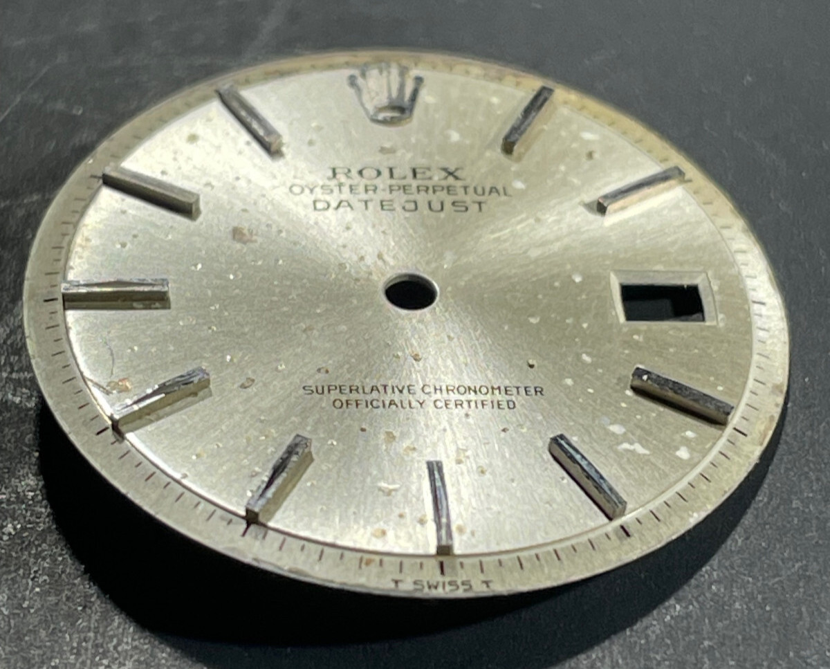 Vintage Rolex Oyster Perpertual Datejust Watch Dial For 36mm Case 1601 1603 1600