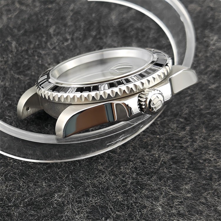 40.5mm Gmt Rainbow Ring Stainless Watch Case Sapphire Glass for Nh34 Nh35 Nh36