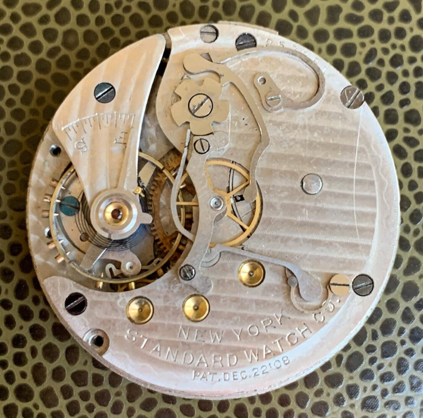 New York Standard Watch Co. 16S Pocket Watch Chronograph Movement Good Balance