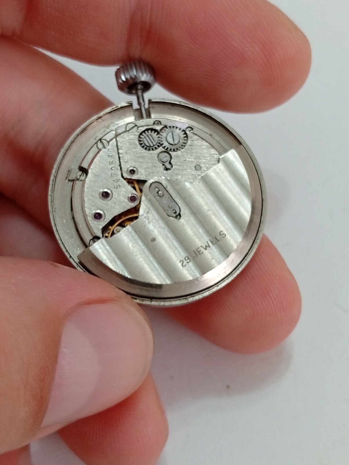 Vintage Soviet USSR Watch Movement Poljot De Luxe Automatic 29 J. 2615 For parts