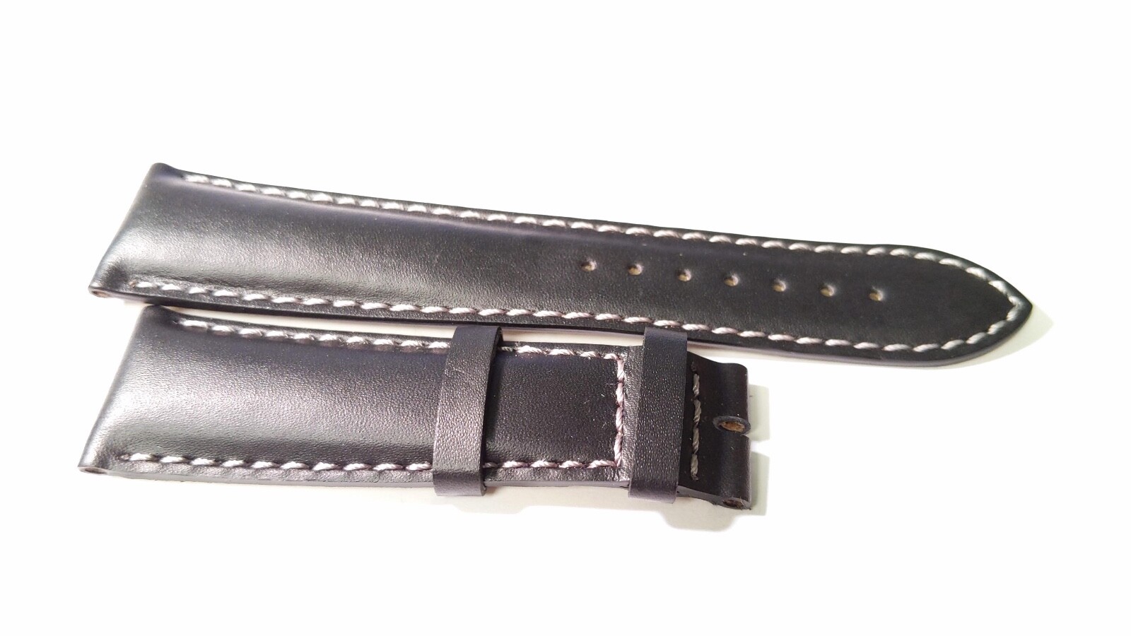 Tissot BAND Leather BLACK padded 22mm/18mm T600028731, 115/75mm lenghts WHITE st