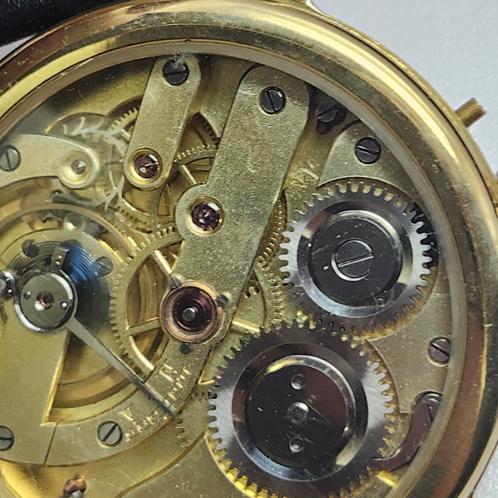 Working Marriage Wristwatch – Enamel Dial -Filigree Hands – 50mm