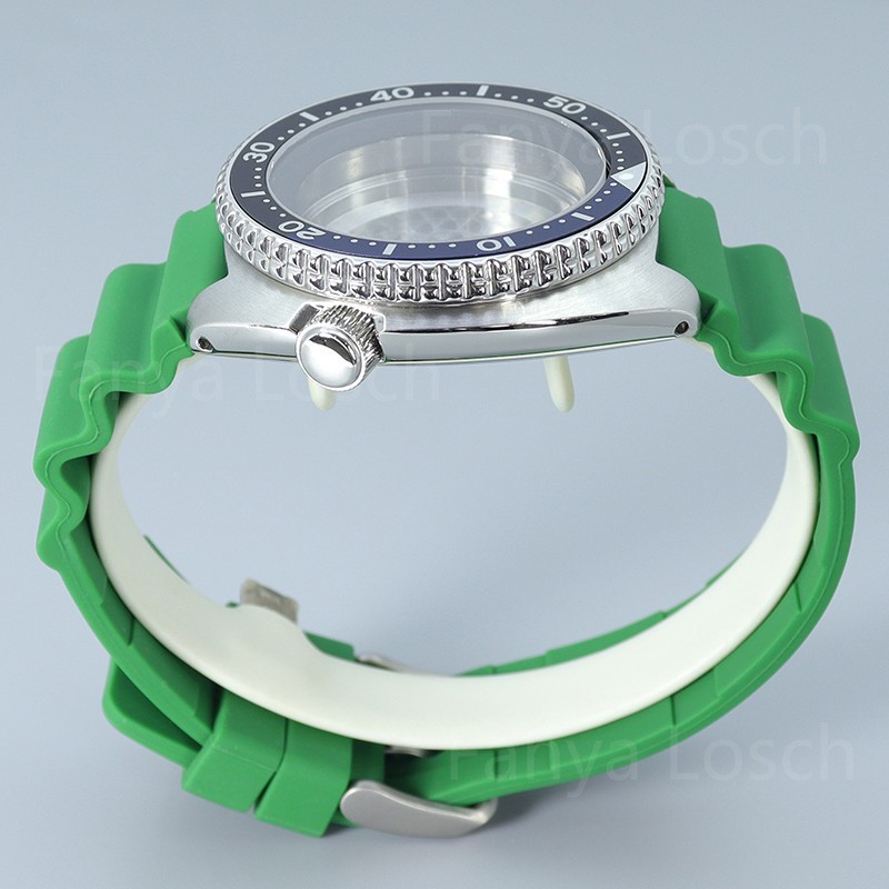 45mm Watch Case Strap Modify turtle skx007/009 Mod Sapphire For Seiko NH34 35 38