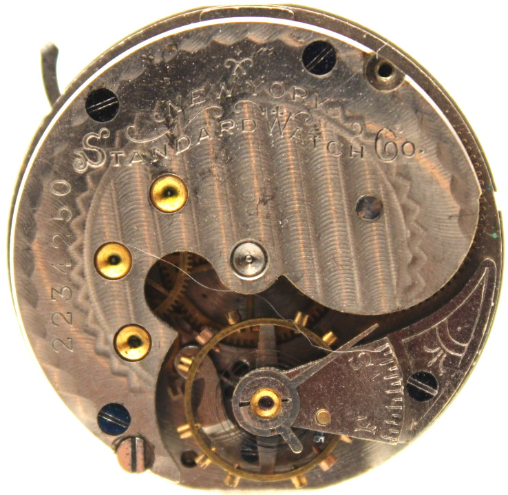 1904 NY STANDARD POCKET WATCH MOVEMENT 2234250 GRADE: 44 6s 7j (RW3)