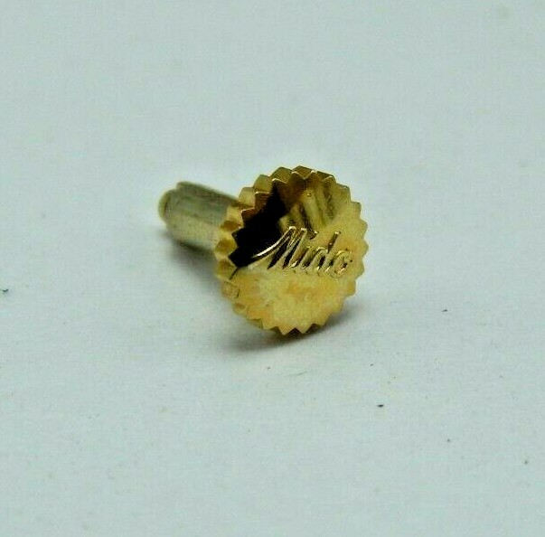 Vintage NEW OLD STOCK original Mido Crown Gold Jaune 4031 4.2mm two piece stem
