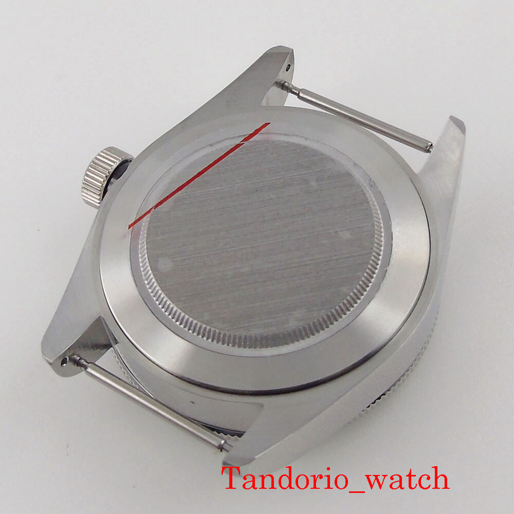 41mm Watch Case Black Pvd Bronze Coated Sapphire Glass For MIYOTA ETA 2836 50m