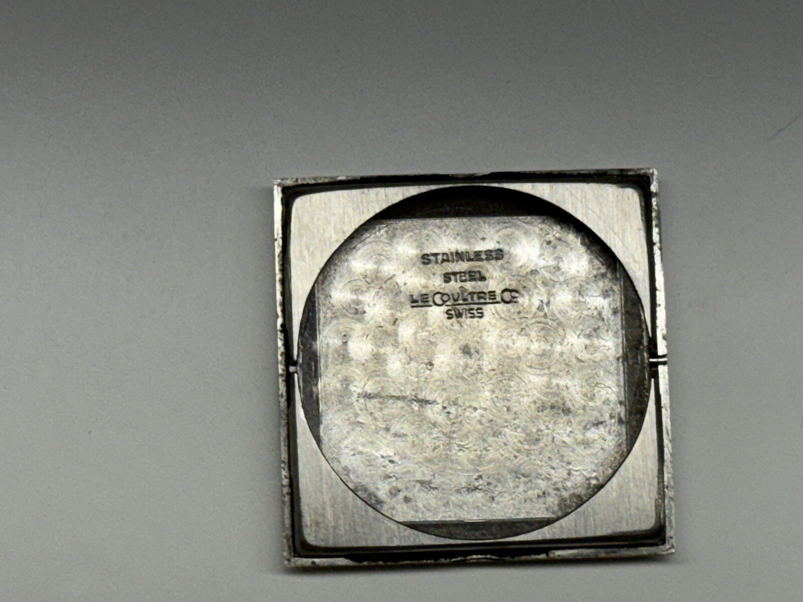 lecoultre stainless steel watch case back only