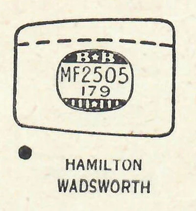 HAMILTON : BROOK – Fancy 25.0mm x 17.9mm
