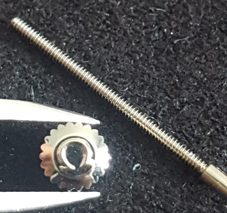 Omega Water Resistant Crown, Steel, Part Number 43242