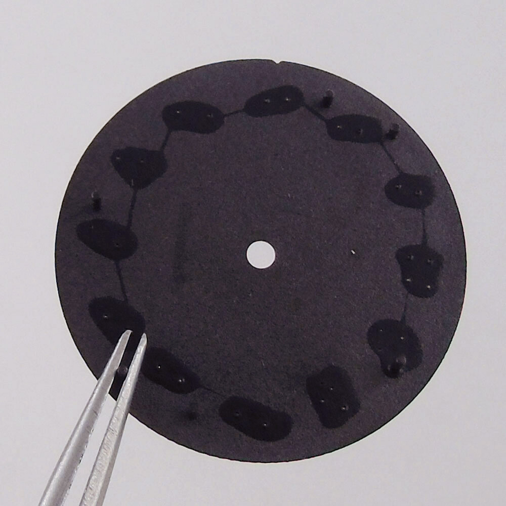 29mm Black Blue Green Watch Dial Arabic Numerals Steel Marks fit NH35 NH36 NH38