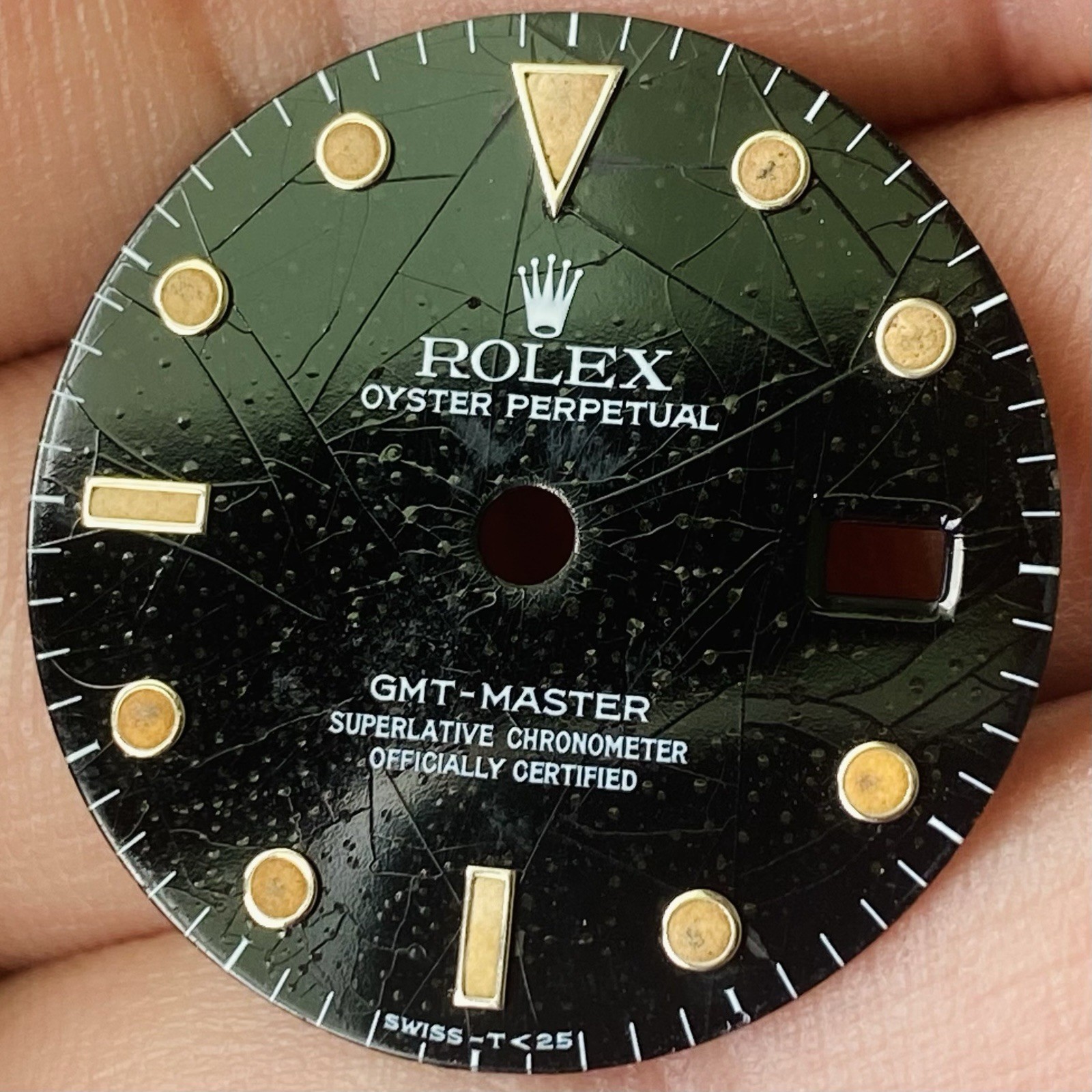 Rolex Rare Spider Transition Dial ” No Date ” For Gmt Master Model Ref 16750