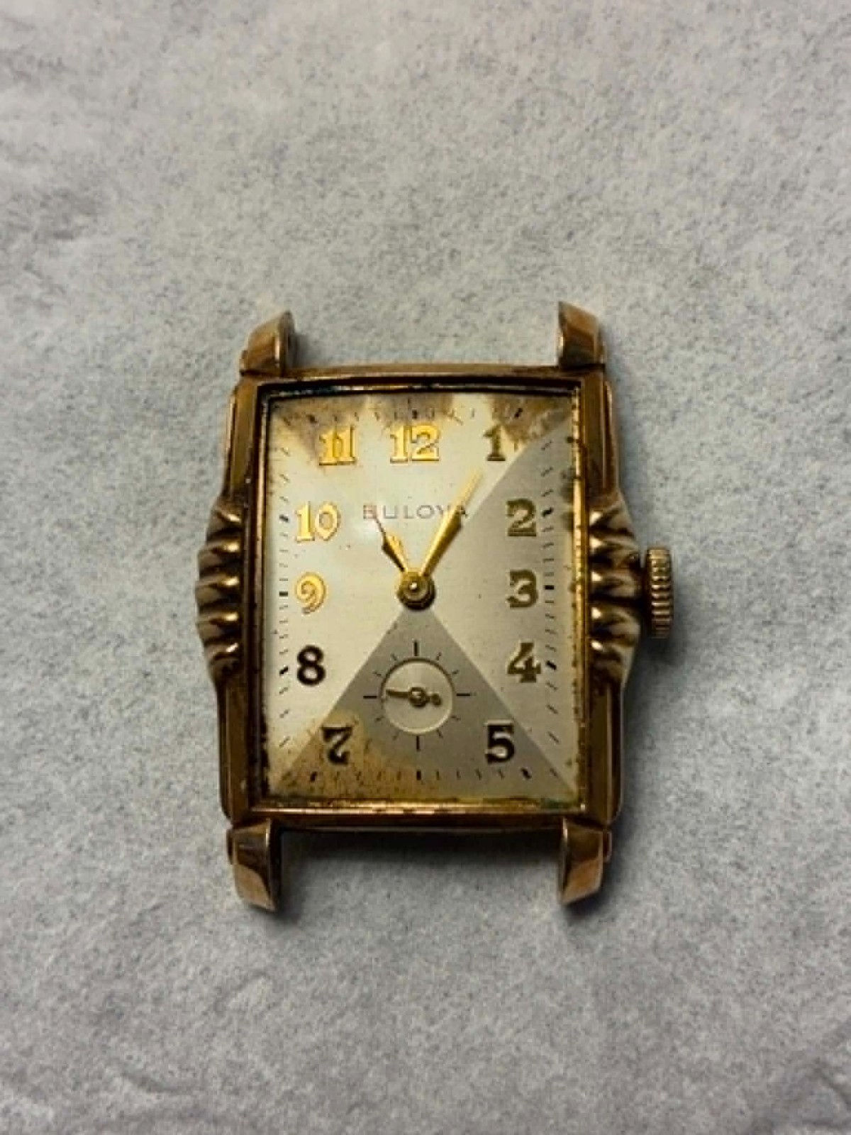 Vintage 1952 Bulova President Watch L2 – FOR PARTS OR REPAIR – Signed Crown