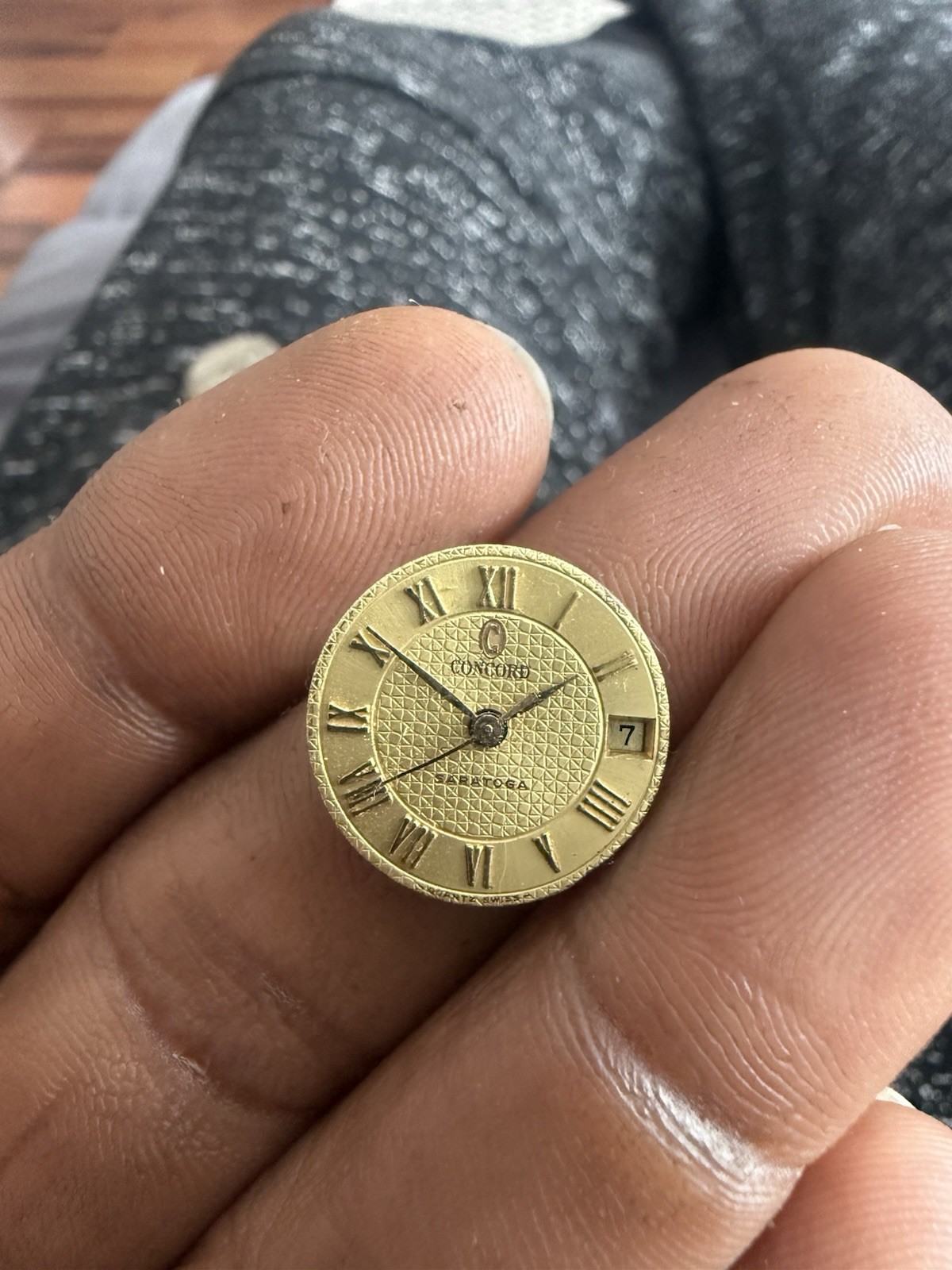 Gents Concord Saratoga dial and movement