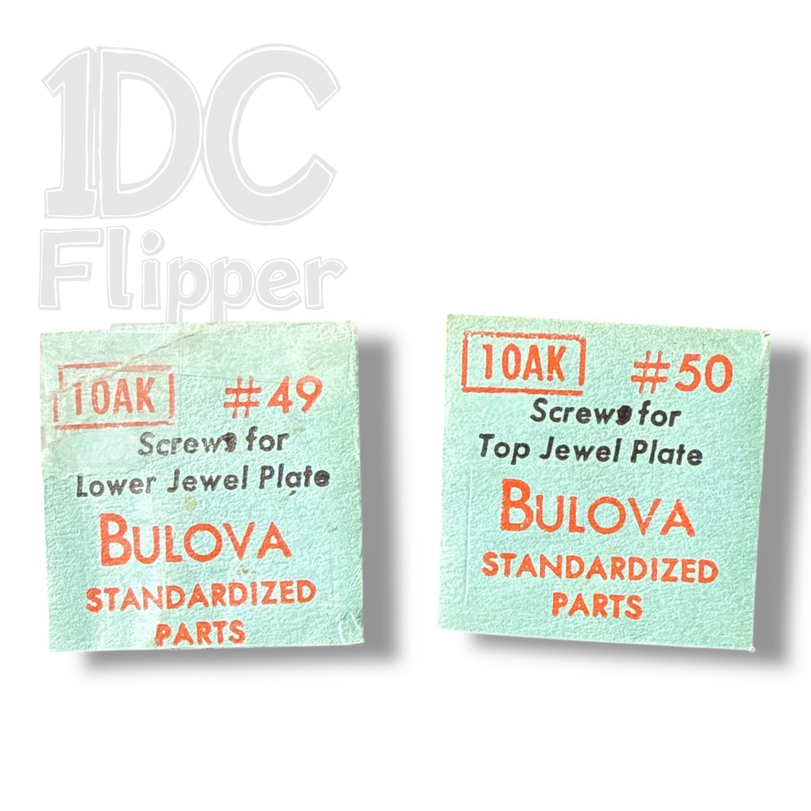 Bulova 10AK JEWEL PLATE SCREW SET #49/#50 5311/202 ETA 734 Fits Multiple Read!