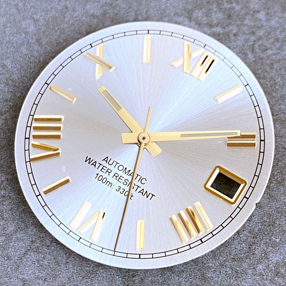 29mm Sunburst Roman Numerals Watch Dial+Hands for Nh35 Nh36 2813 ETA2824 PT5000
