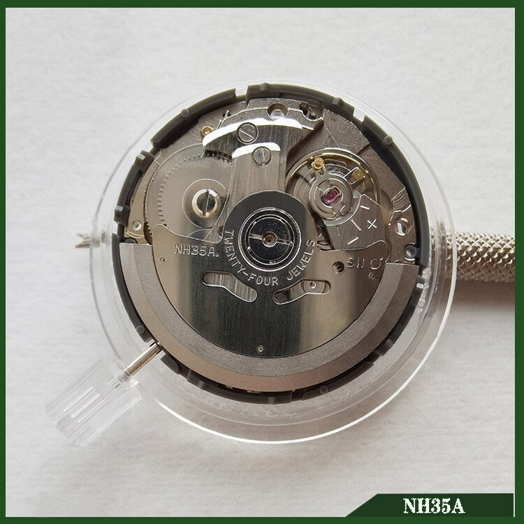 For SeikoSII NH35 NH35A Black Date Wheel Disc Automatic Watch Movement with Stem