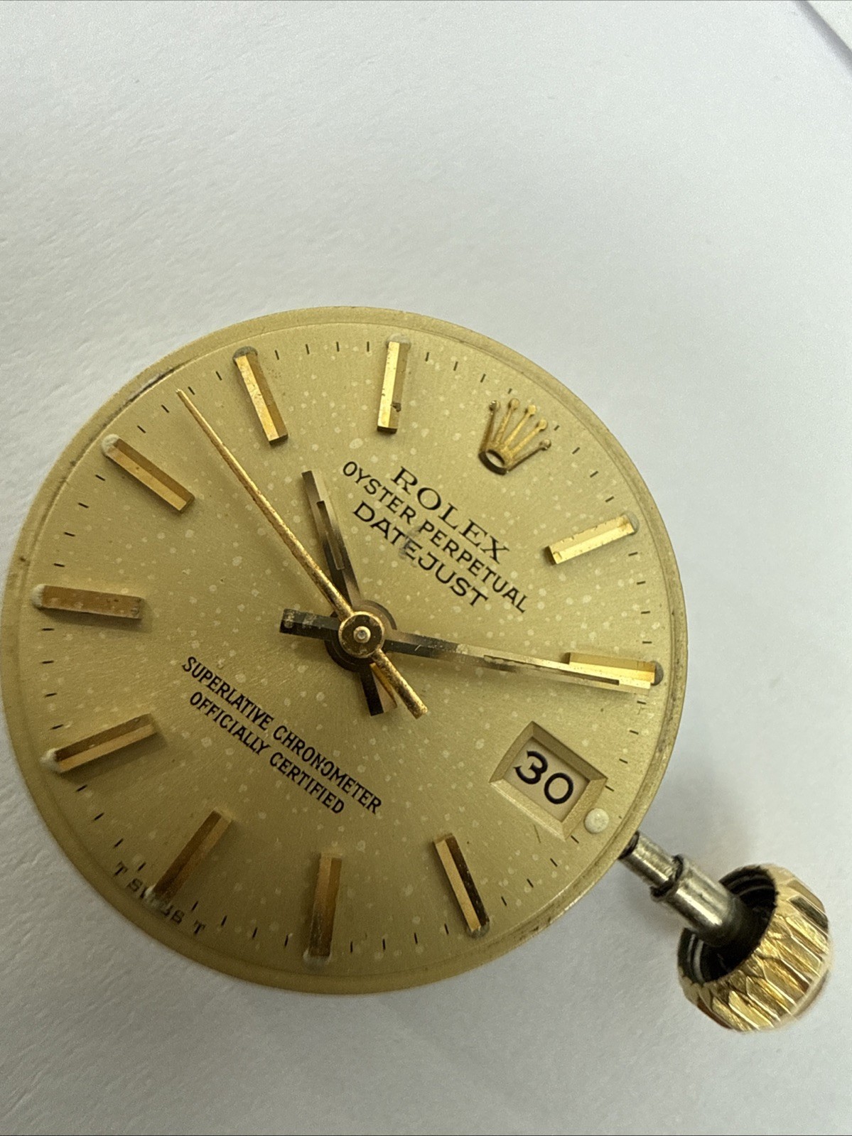 GENUINE Rolex 2030 Complete Movement With Dial, Hands And Crown Perfect Cond