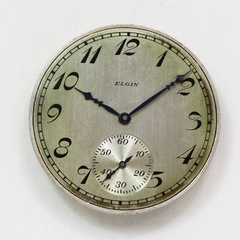 Elgin Grade 315 Model 3 Pocket Watch Movement & Metallic Dial ca. 1927