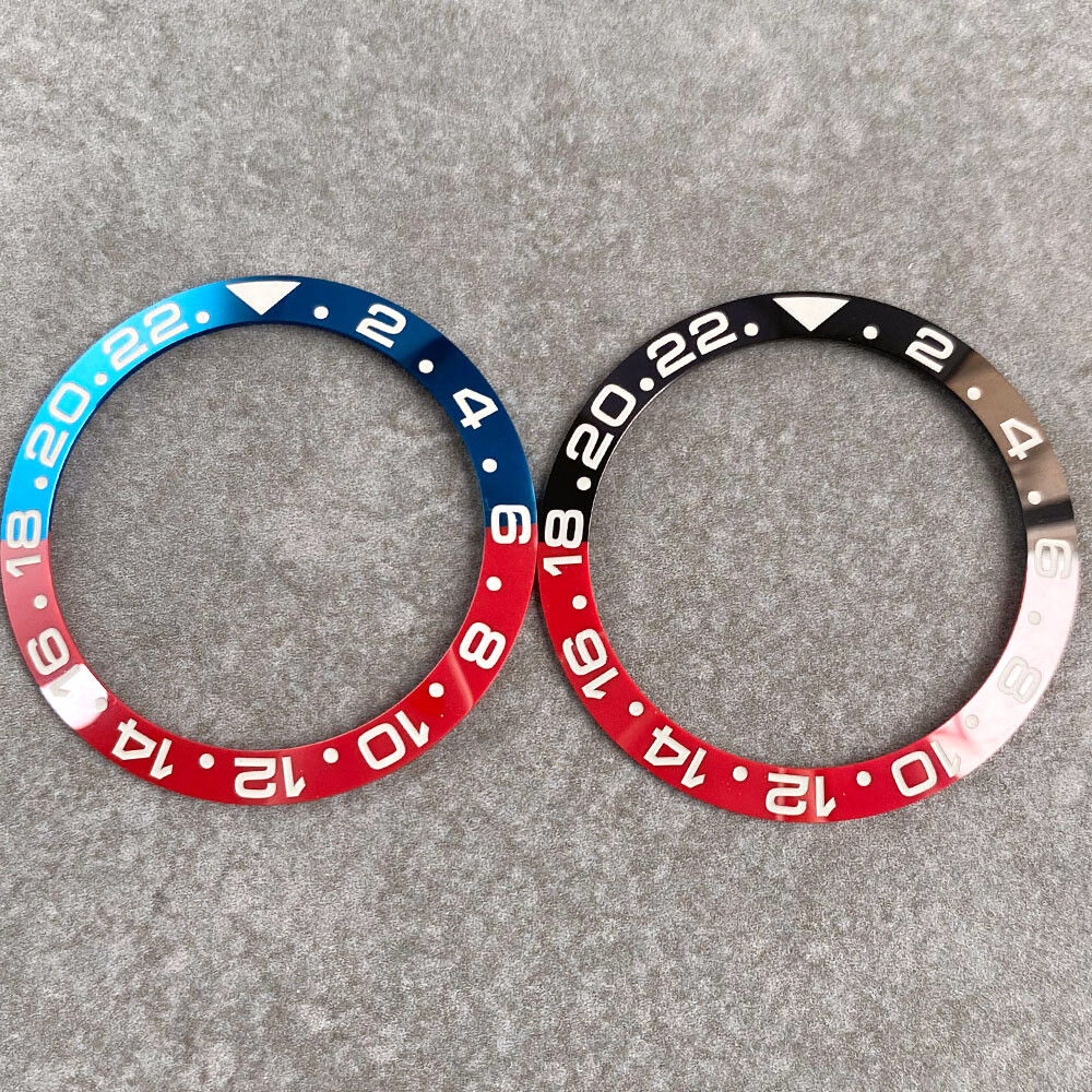 38mm Black Red Blue Ceramic Bezel Insert For 40mm SUB SKX 007 Mens Watch Bezel