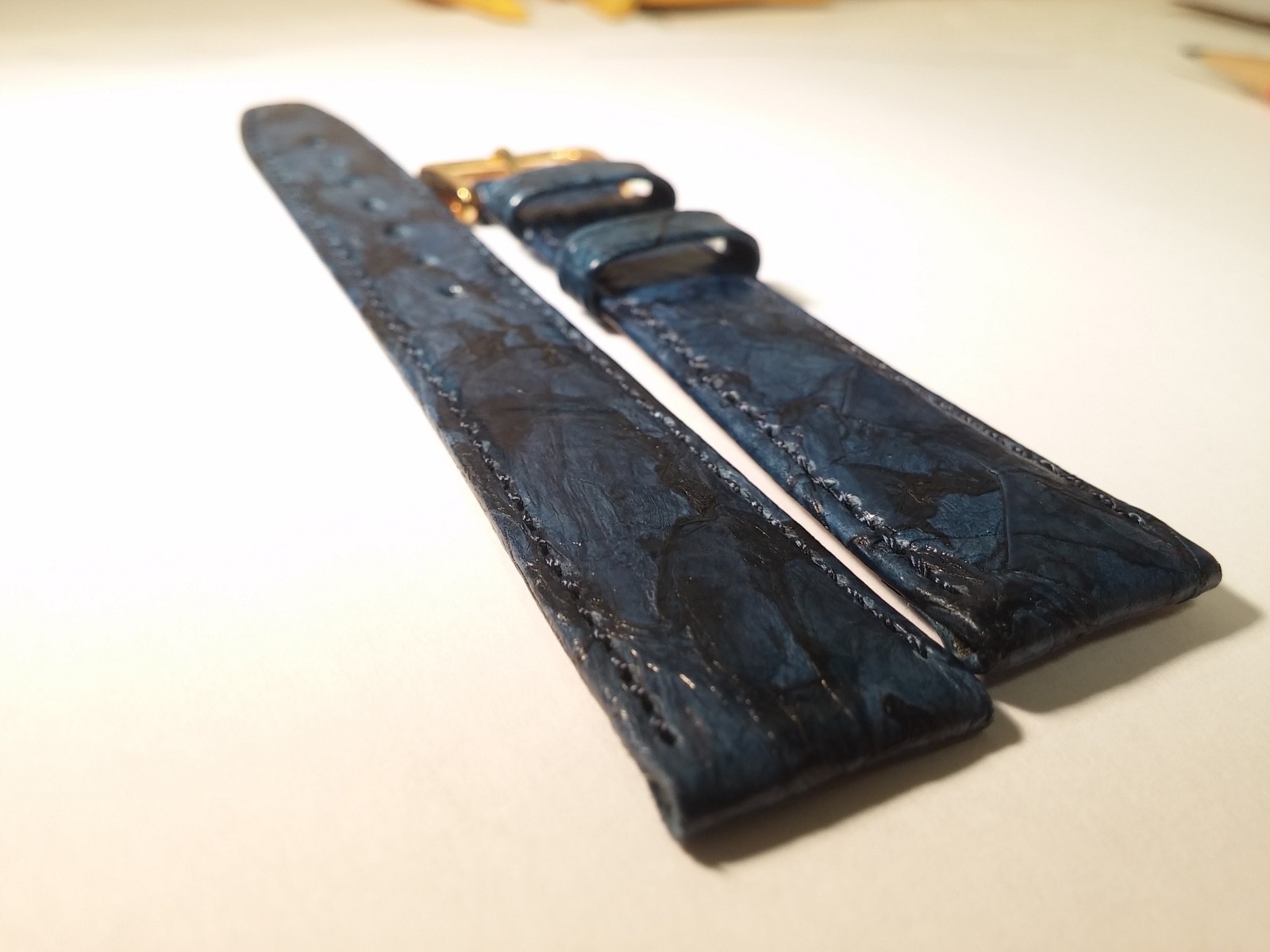 Rado band/strap and buckle, BLUE, 17/14mm Made in Austria, genuine leather