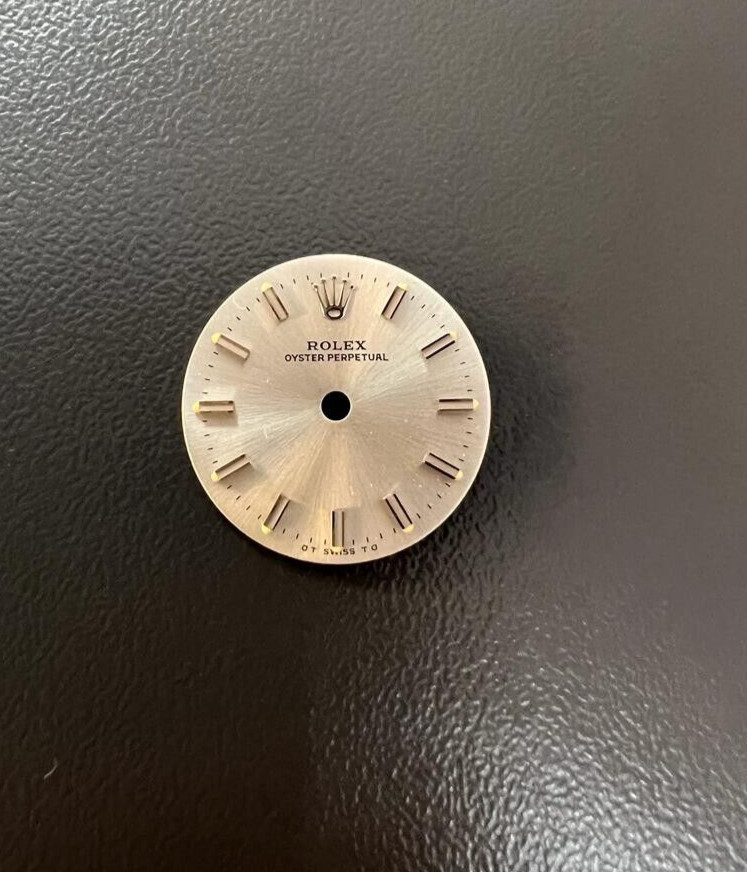 Original Rolex Dial Size 20mm Silver, Silver Index – No Date Dial. cal 2030