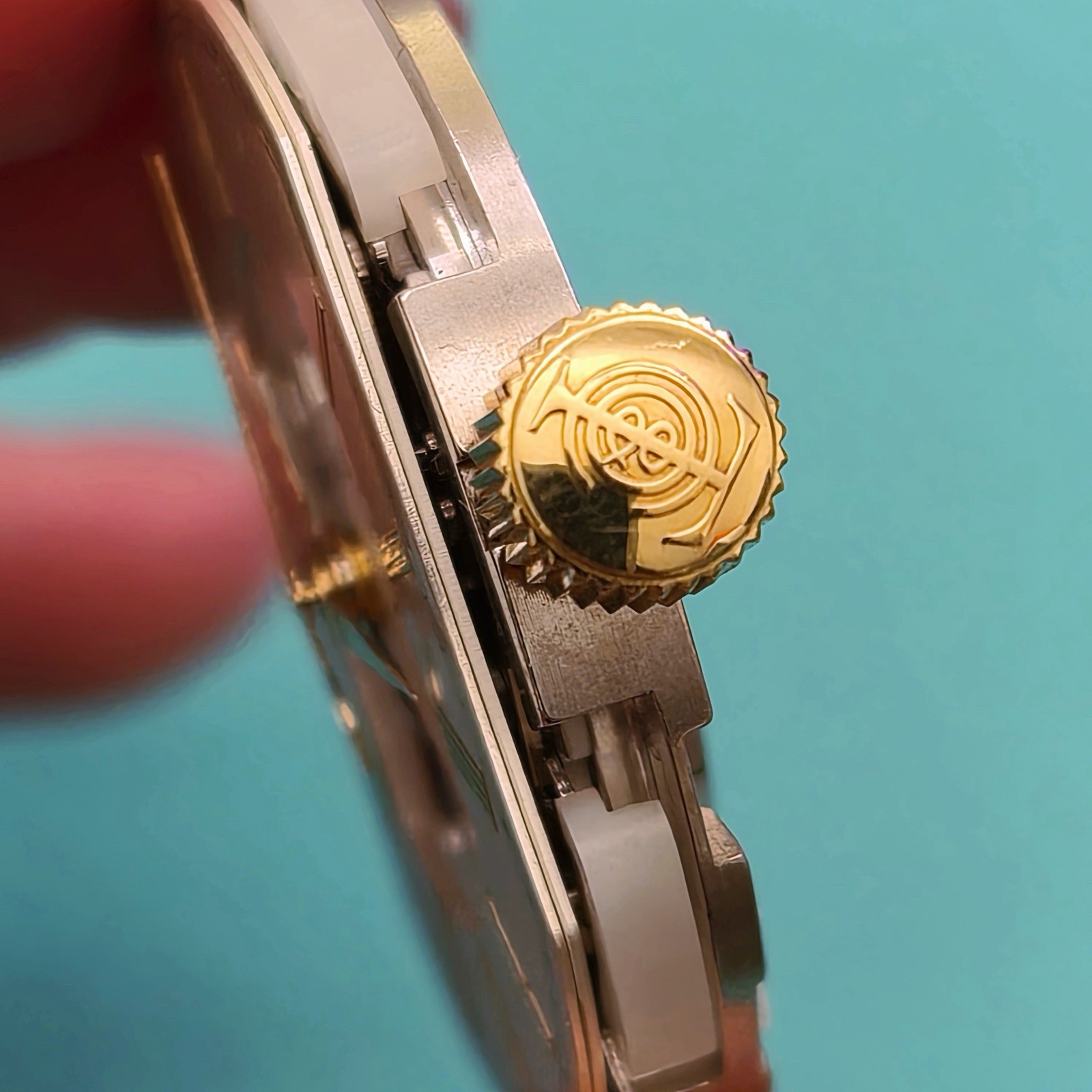 RARE Tiffany & Co. Mark Coupe Automatic Day Date Moonphase 18k SS Dial Movement