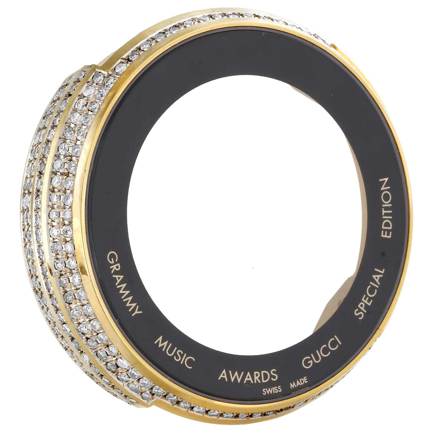 Limited Edition Grammy Gucci Men’s Custom Diamond Watch Case Ya114215 3.50 CT.