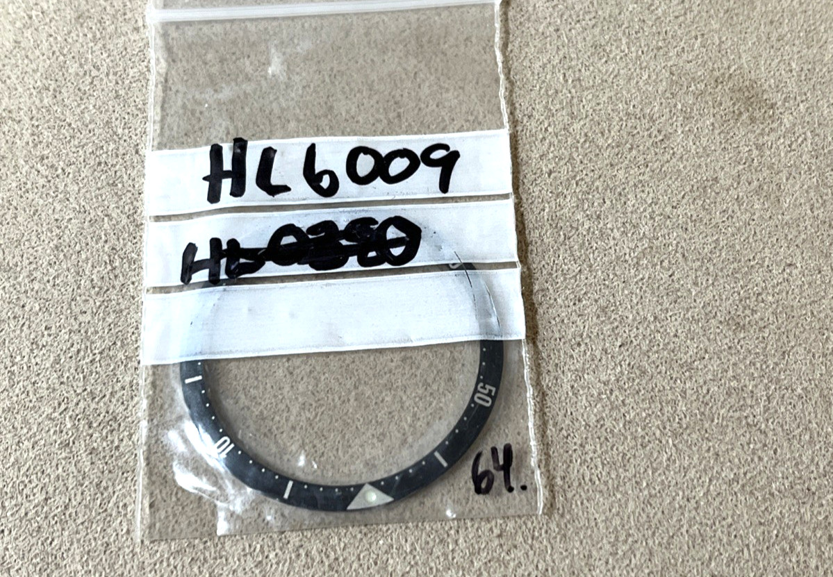 TAG Heuer Watch Bezel HL6009 Black Gray/Silver Numbers Diameter 34 mm Swiss OEM