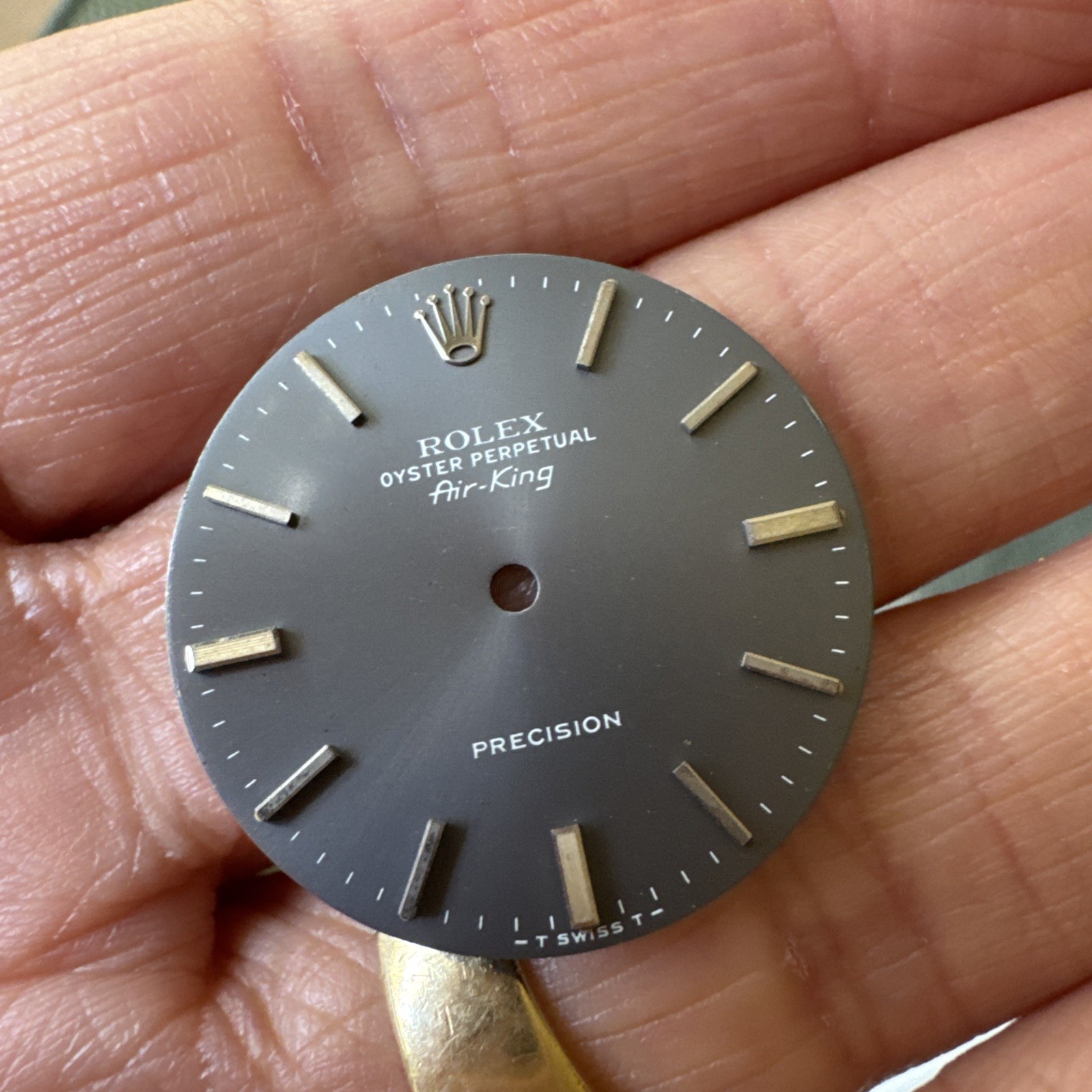 Vintage Rare Rolex Oyster Air King London Sky Grey Dial