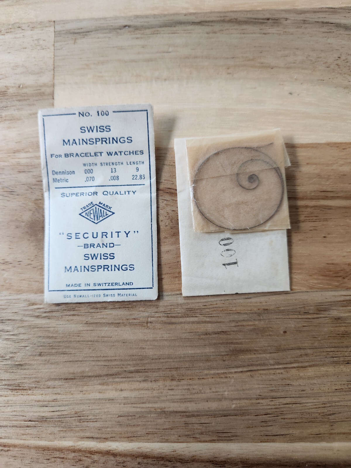 Newall Steel Wristwatch Mainspring 100, 000 x 13 x 9 / .070 X .008 X 22.85