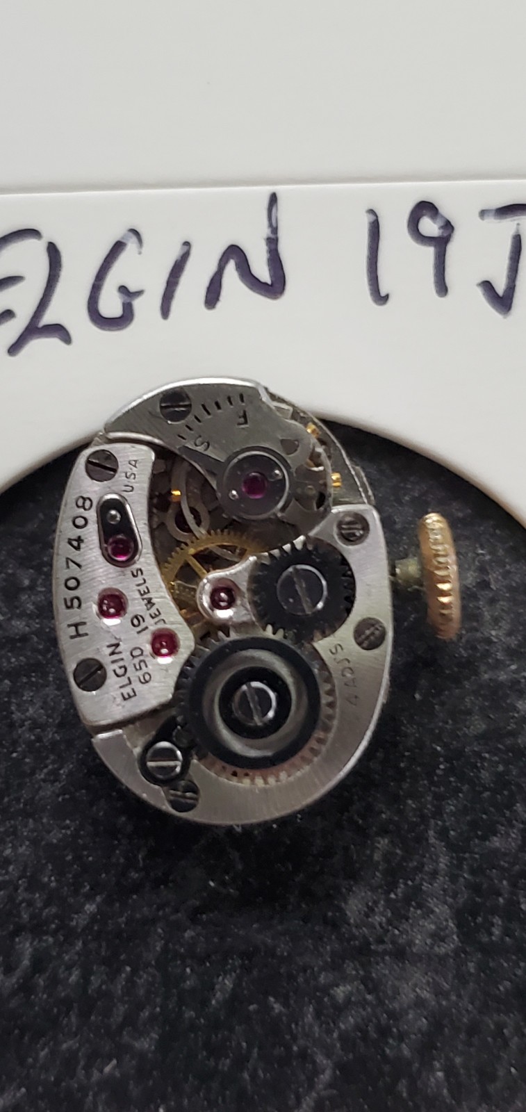 WOMENS LADY ELGIN 19 j 650 WRIST WATCH MOVEMENT #2096