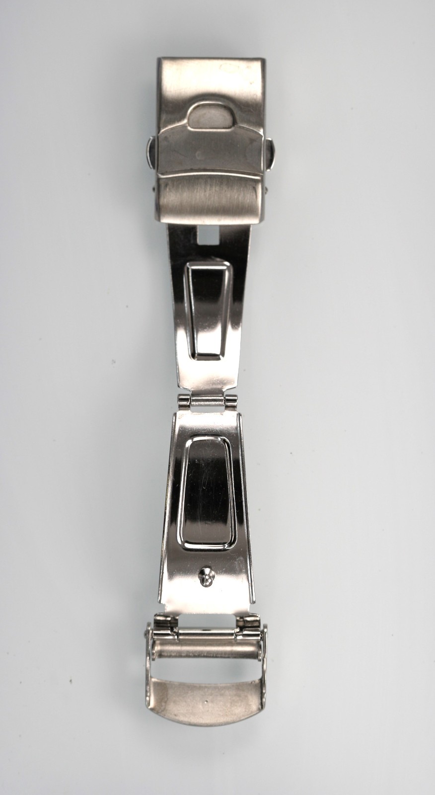 Seiko Men Watch Buckle Clasp Silver Replace Parts Push Button Lock Repair 18mm