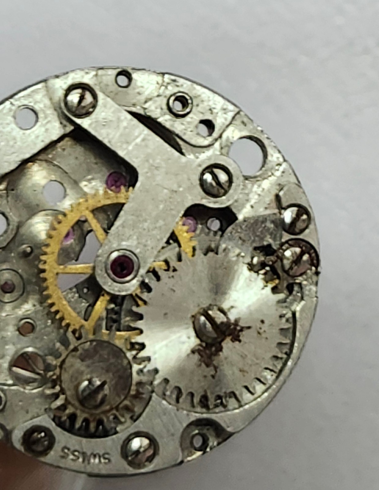 Lot of 2 Mechanical Watch Movements for Parts/Repair -FHF 57-21 & Caliber 815