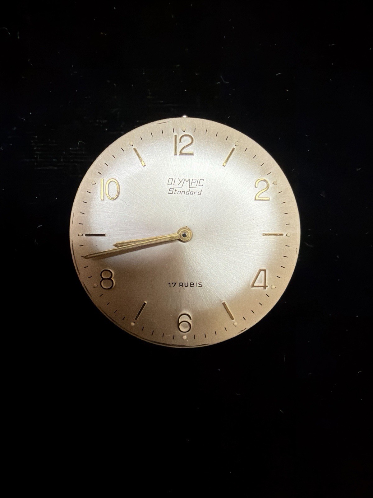 Vintage Olympic Standard 17 Rubis 17j Watch Movement & Dial 1950’s Parts Repair