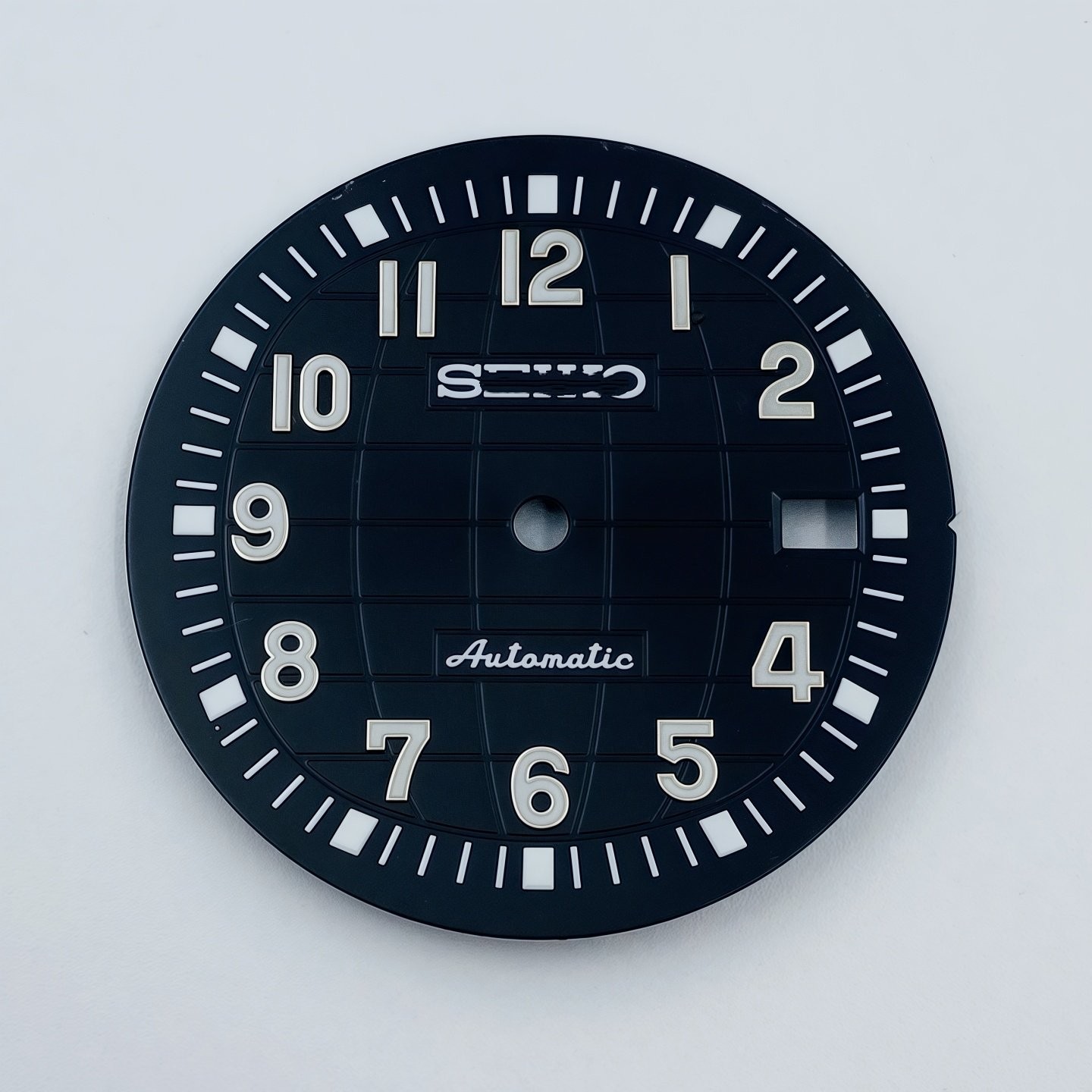 32mm Sun Pattern Watch Dial Green Luminous Date for Nh35 Nh36 Movement