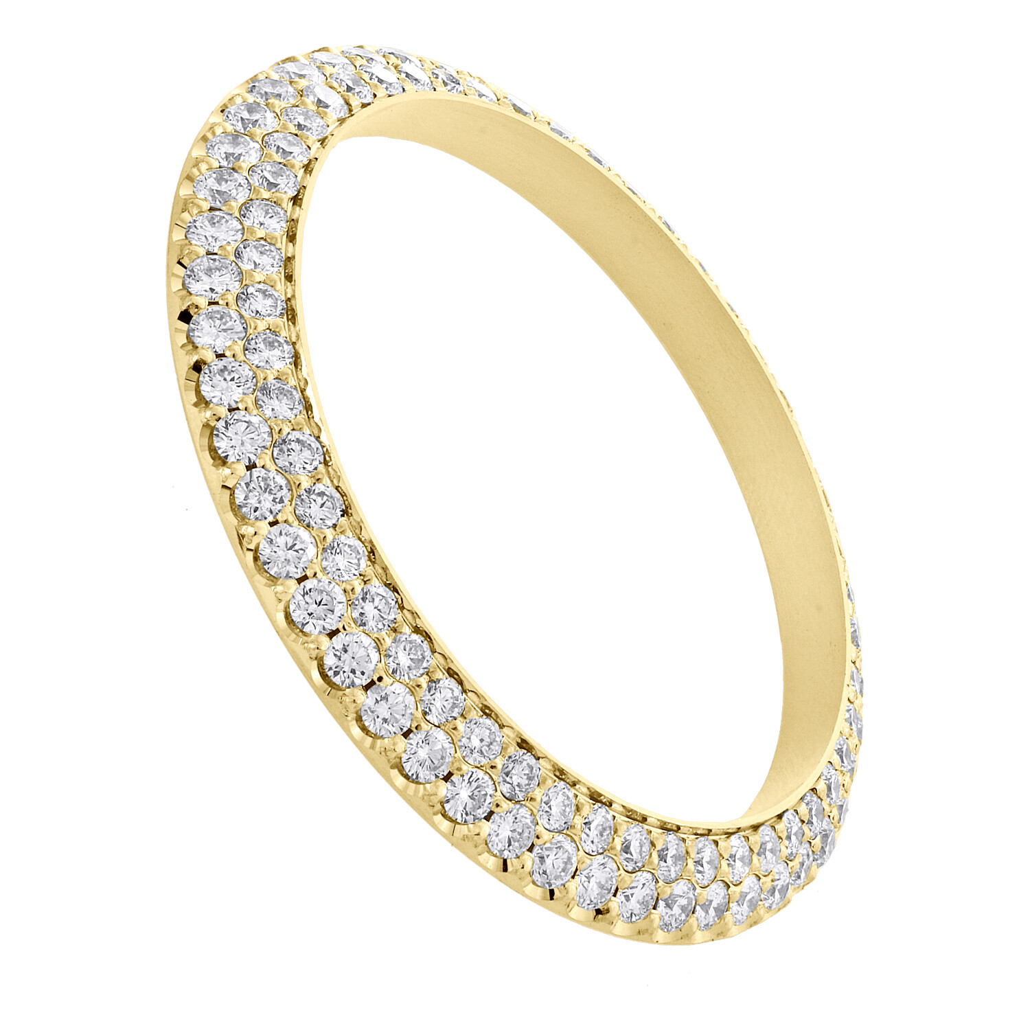 Custom Diamond Watch Bezel Fits Rolex DateJust 41 / Day-Date 40 Honeycomb 4 CT.