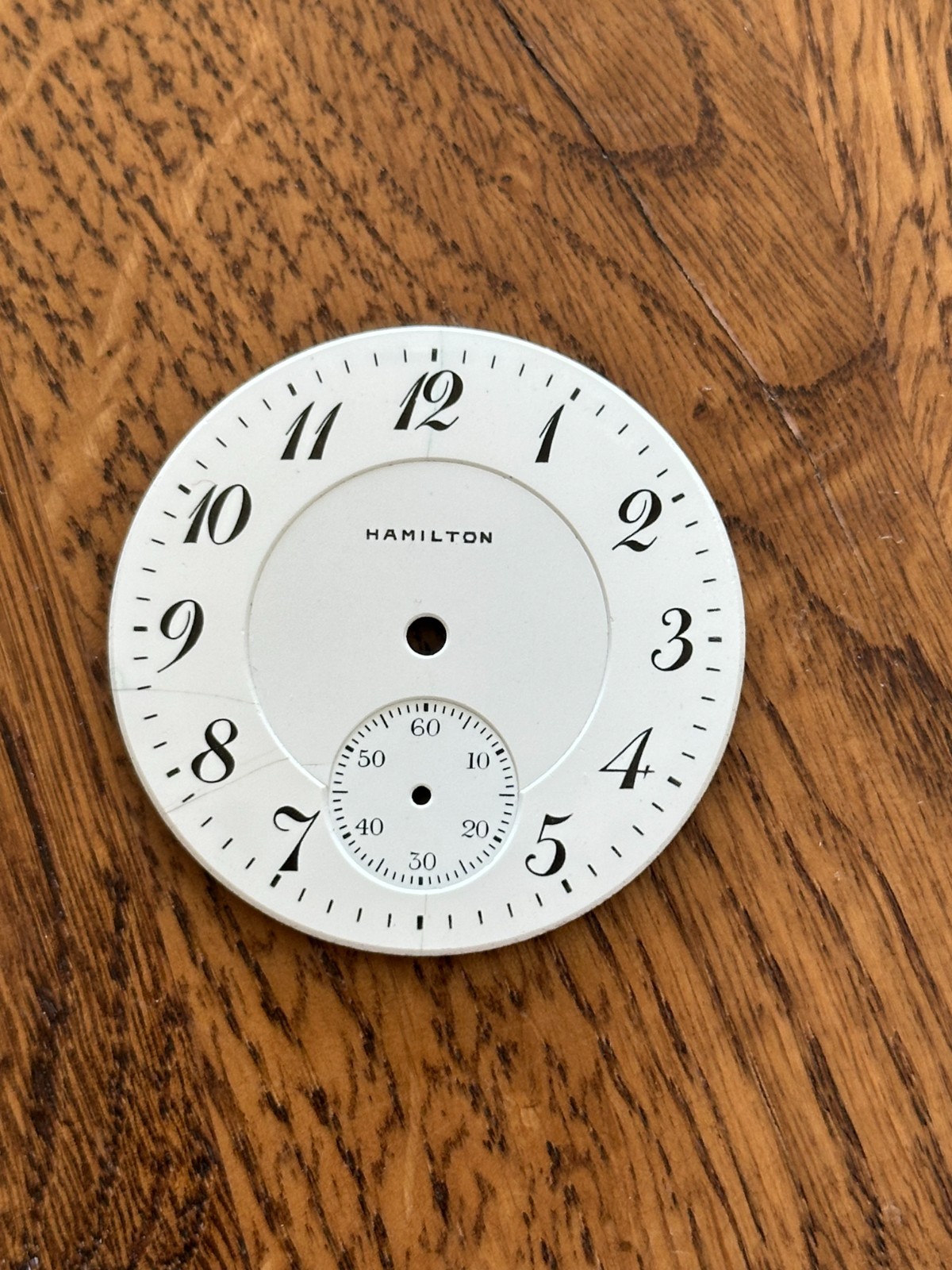 16 SIZE ORIGINAL HAMILTON US POCKET WATCH DIAL (E9)