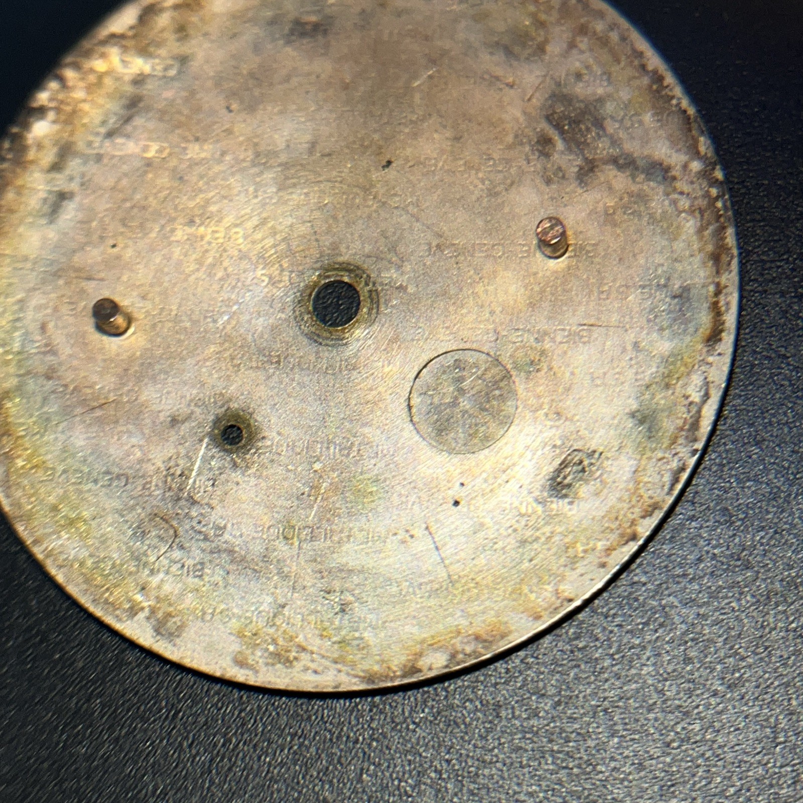 VTG La Forge Watch Dial with Sub -Seconds Swiss Made for Parts Repair