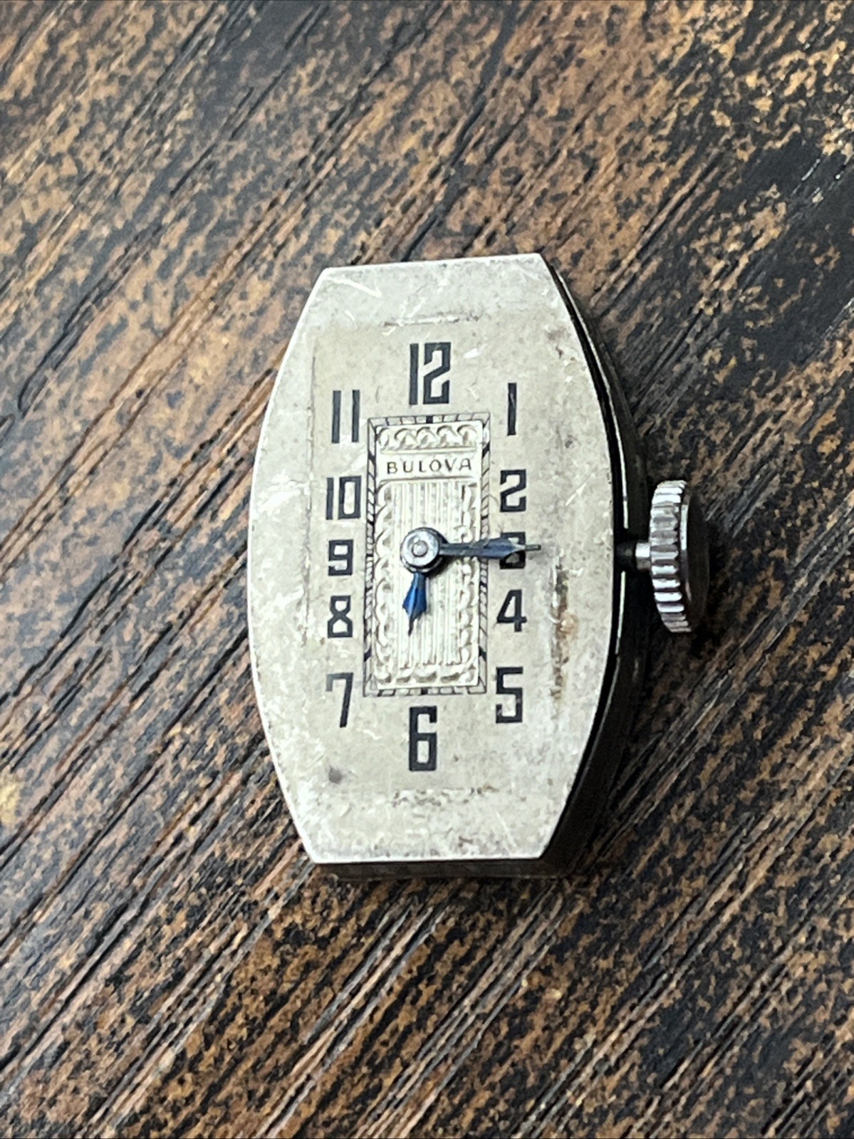 Vtg 1930’s Bulova Watch Wind Up Movement 16mm 15 Jewels FOR PARTS Collectible