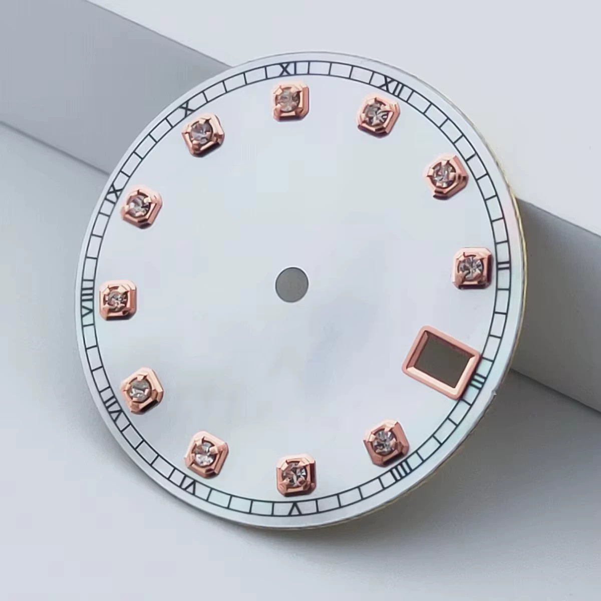28.5mm Fritillaria Diamond Sterile Watch Dial No Lume For NH35 NH36 Movement