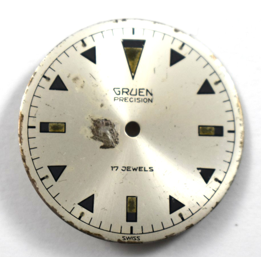 Vintage Gruen Precision Wrist Watch Dial 27.50mm lot.wh