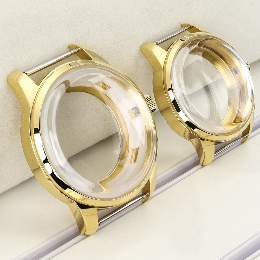 Gold 316L Watch Case 33mm/40.6mm For Seiko NH34 NH35 NH36 NH38 Movement